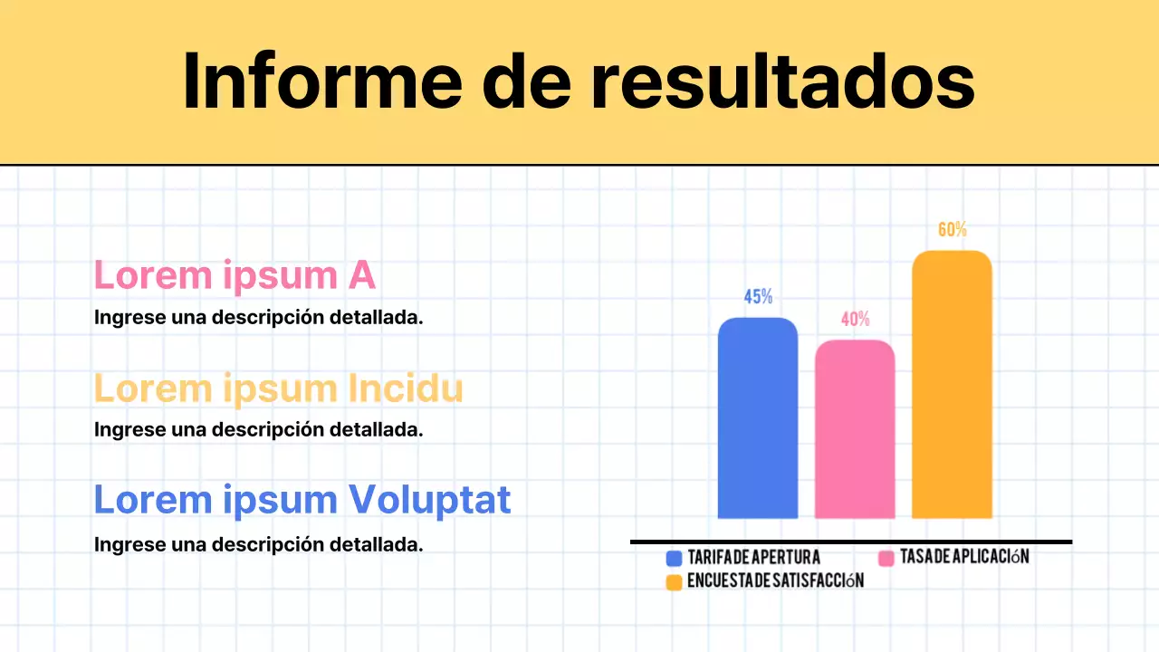 Moderno informe de actas de marketing en amarillo y blanco