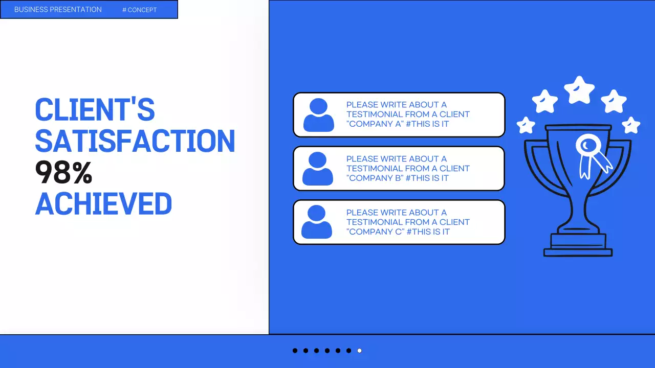 파랑의 모던한 설득력있는 비즈니스 자료