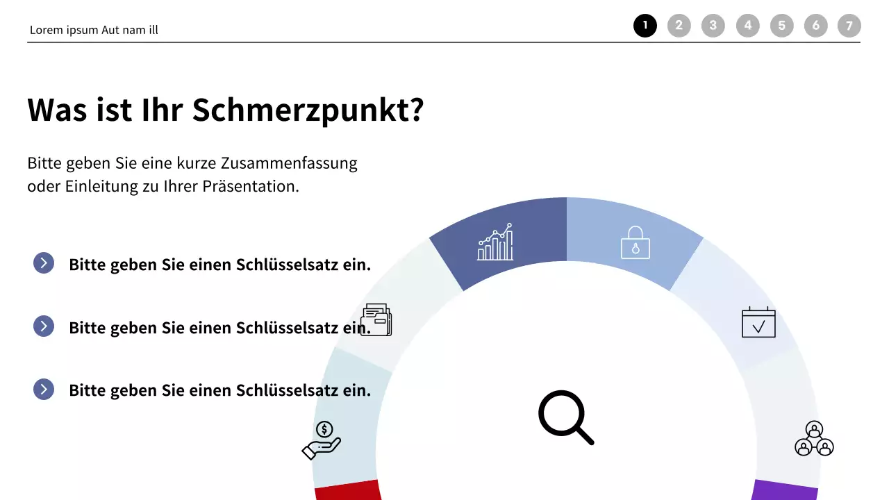 Modernes Meeting Business Firmenprofil in blau