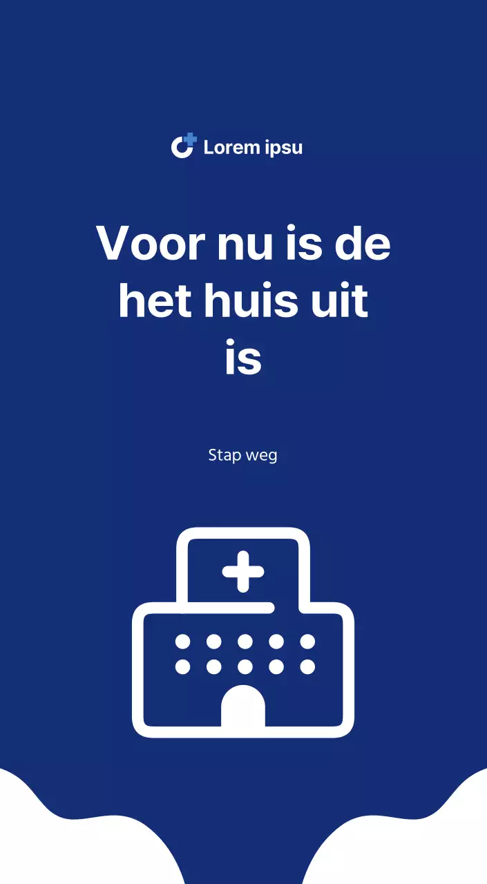 Eenvoudige kalender met strakke illustraties in blauw