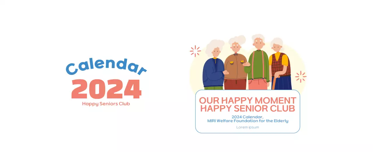 Business calendar with beautiful illustrations