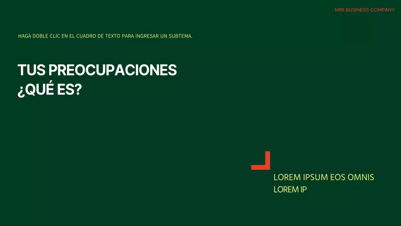 Orden del día sencillo en naranja y verde
