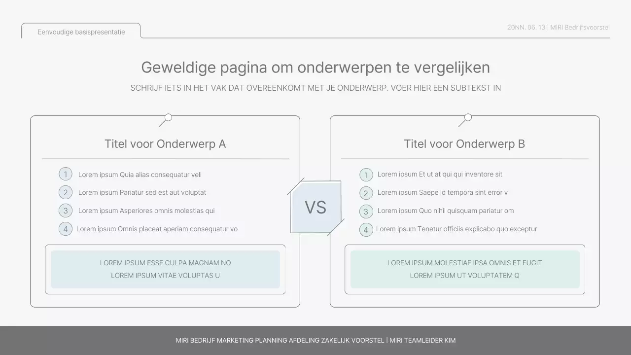 Eenvoudig basisrapport in lichtblauw en lichtgroen