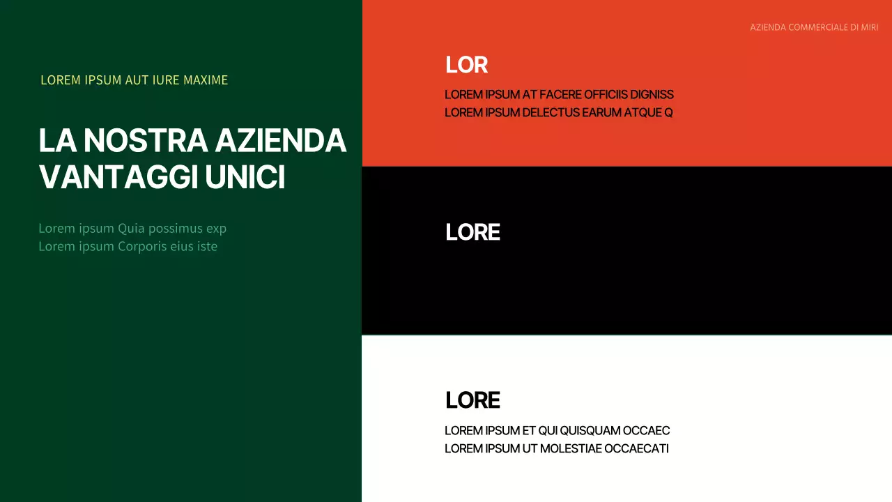 Agenda di riunione semplice in arancione e verde