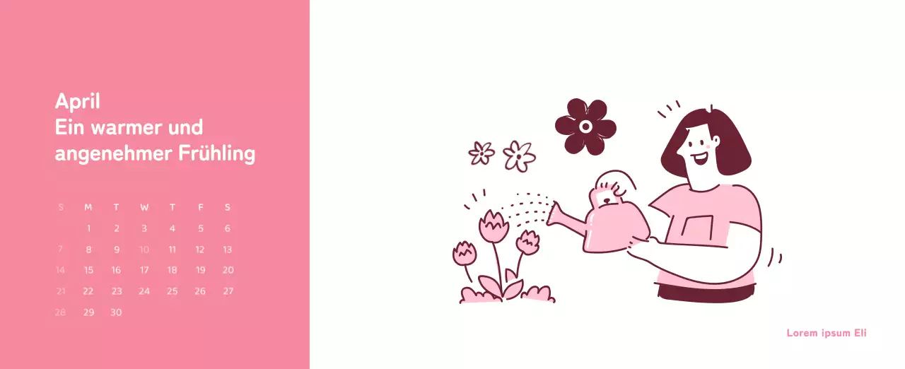 Ein Kalender mit farbenfrohen, emotionalen Illustrationen