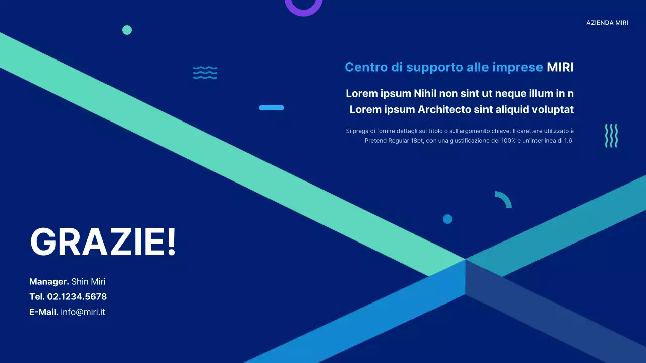 Un semplice rapporto di riunione sulla performance share in blu e menta