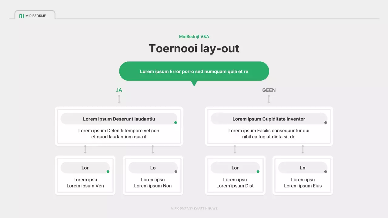 Een eenvoudig groen en grijs bedrijfsprofiel