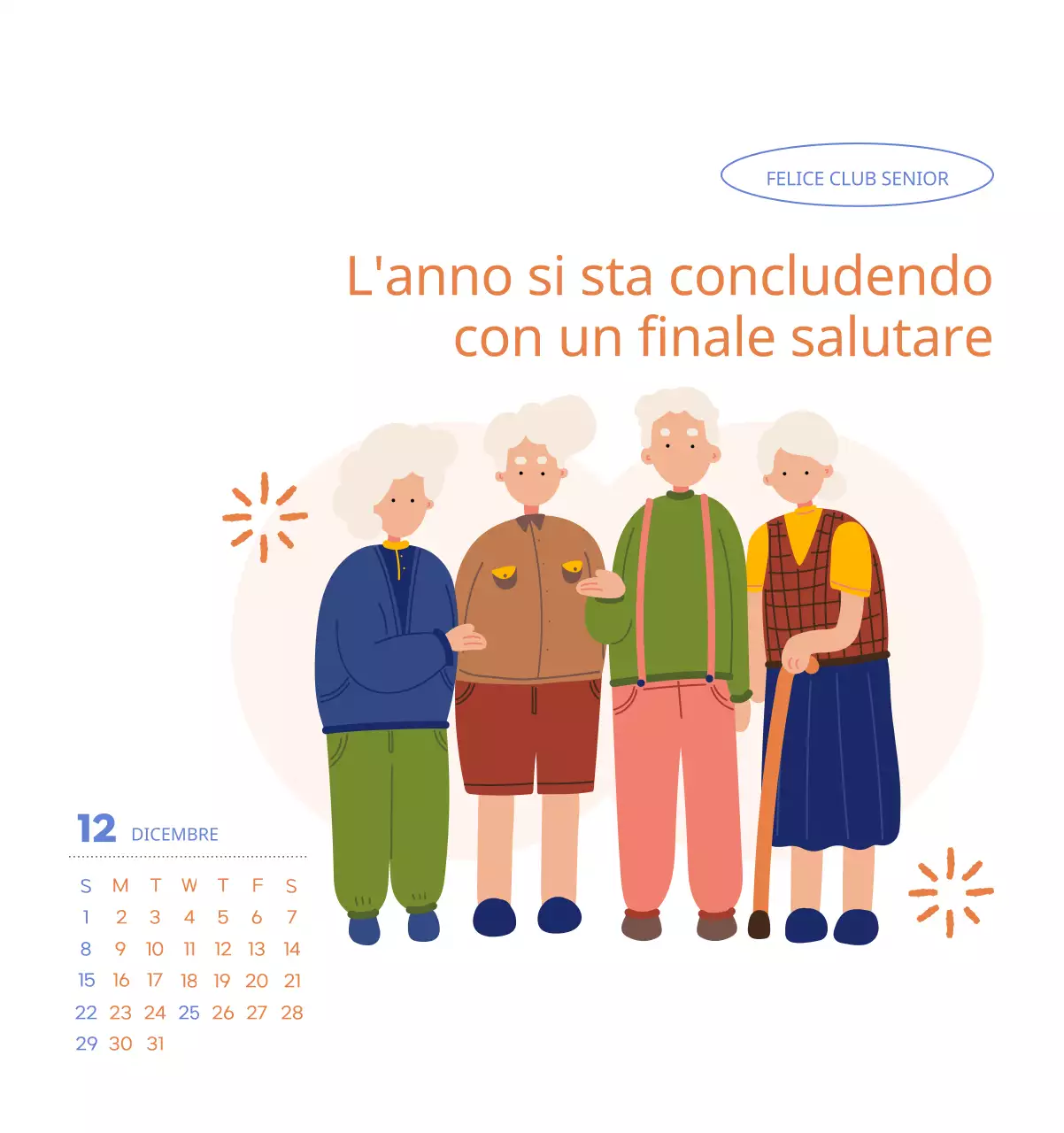 Calendario di lavoro con splendide illustrazioni