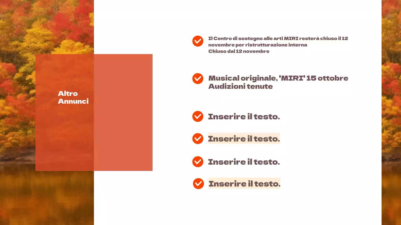 Promuovere una semplice newsletter turistica locale con accenti arancioni