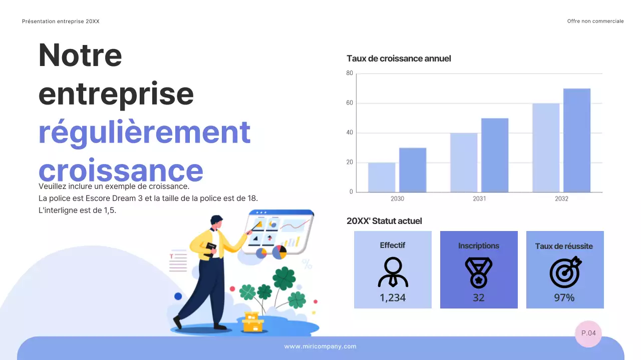 Une proposition d'offre simple et réussie en bleu