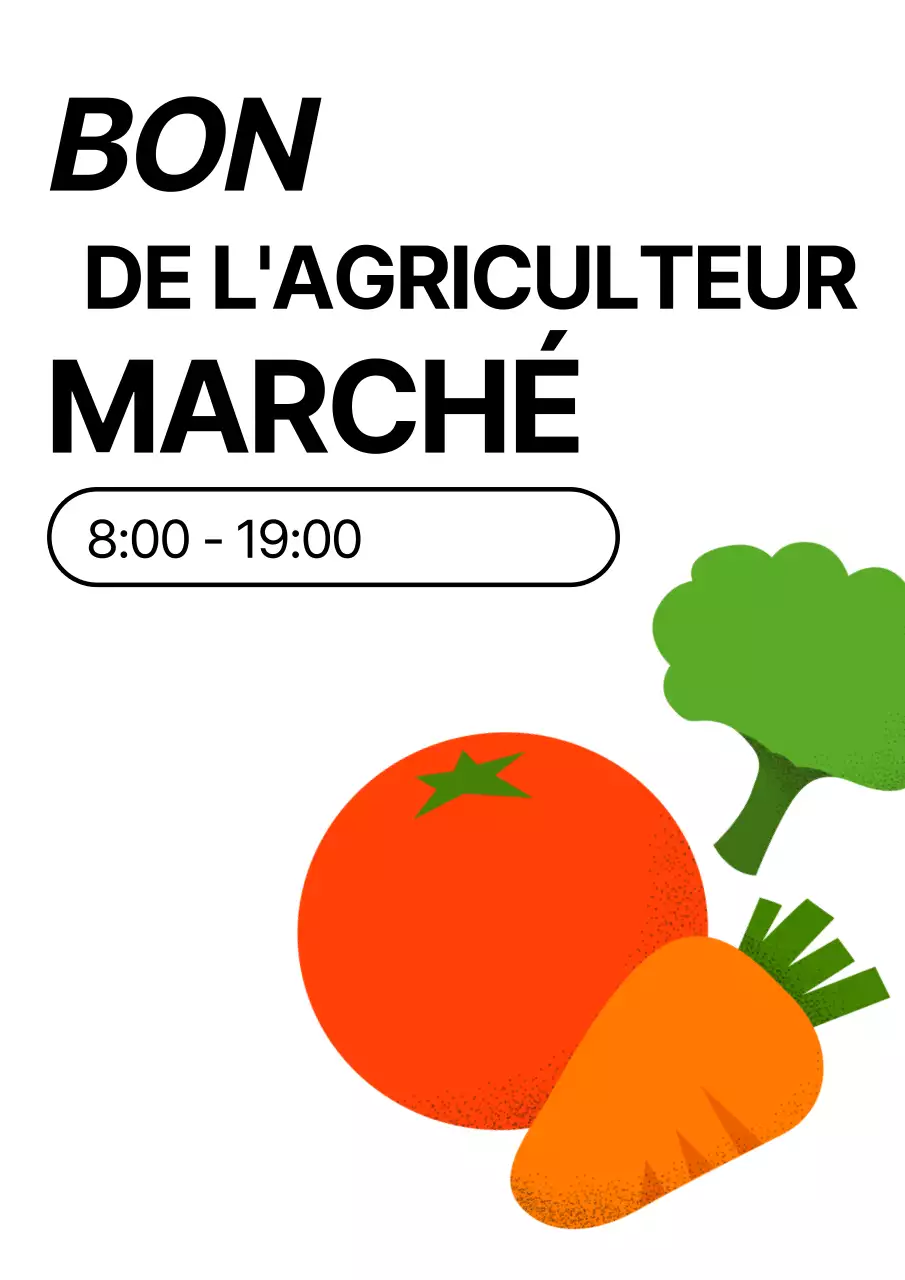 Présentoir simple de numéros de compte de magasin avec illustrations de légumes