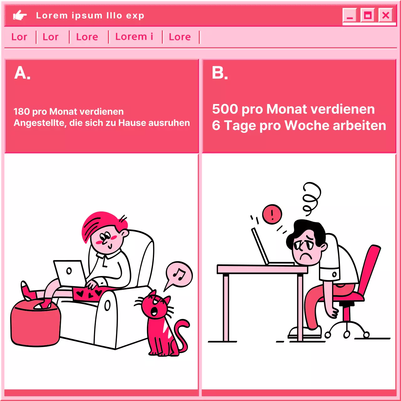Ein einfaches Balancierspiel in Pink und Rosa @simplebalance