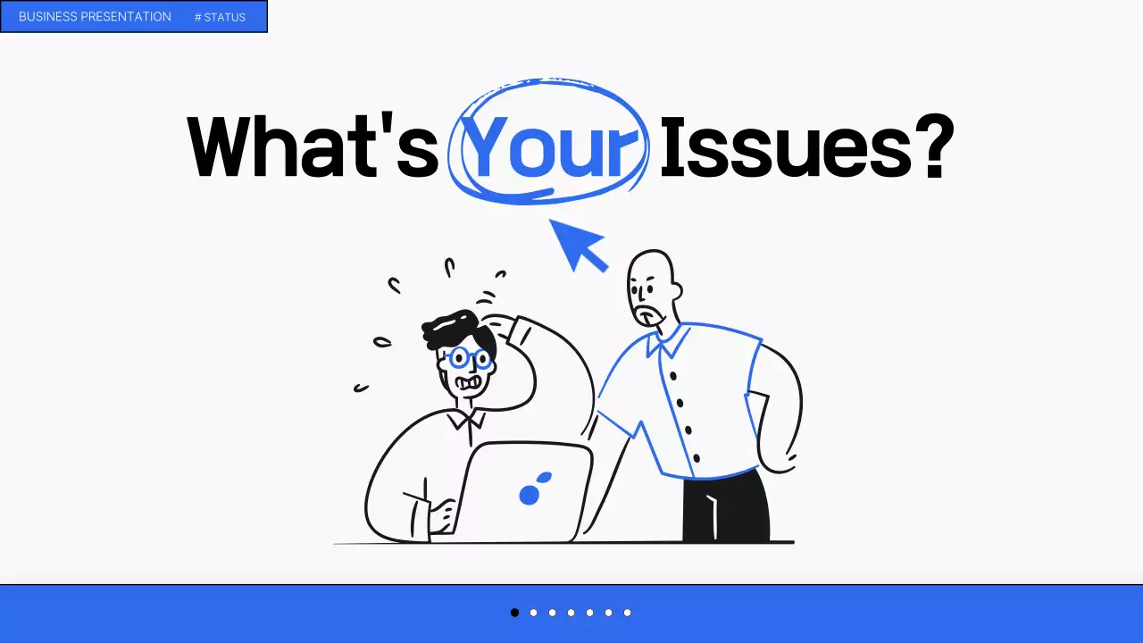 파랑의 모던한 설득력있는 비즈니스 자료