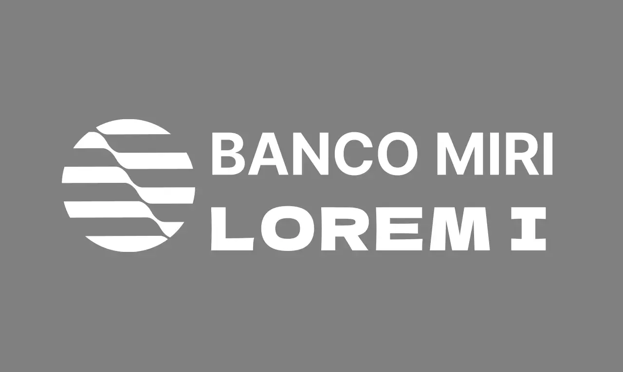 Logótipo geométrico circular de um banco