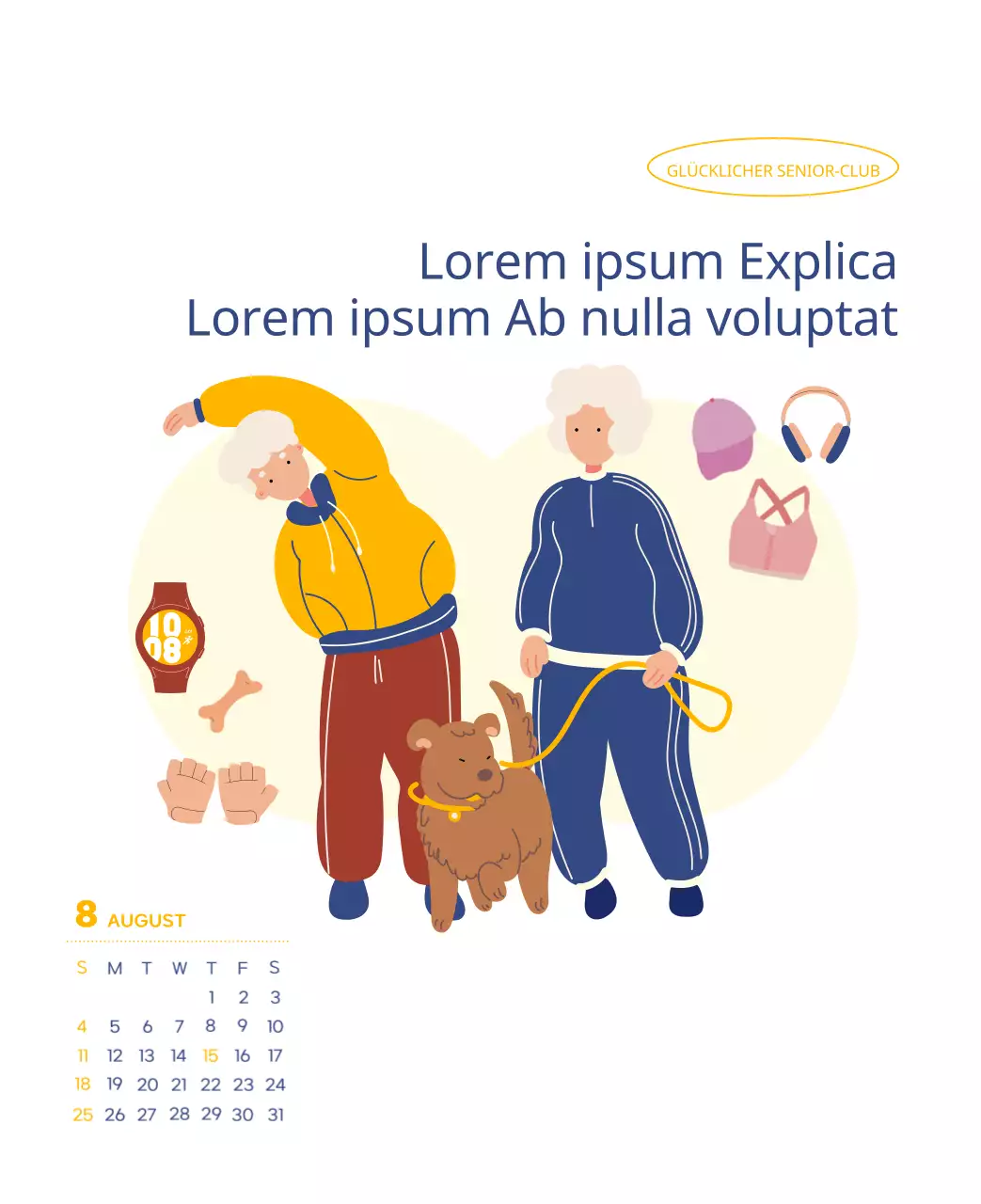 Arbeitskalender mit schönen Illustrationen