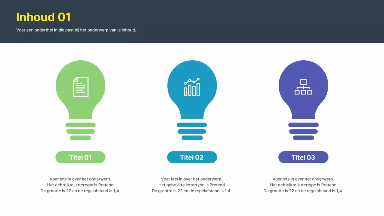 Modern idee voorstel in geel en grijs