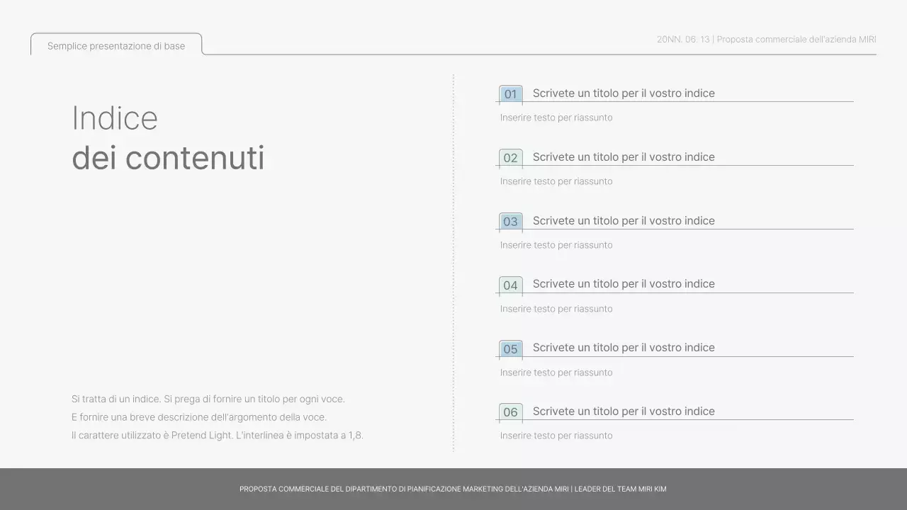 Semplice rapporto di base in azzurro e verde chiaro