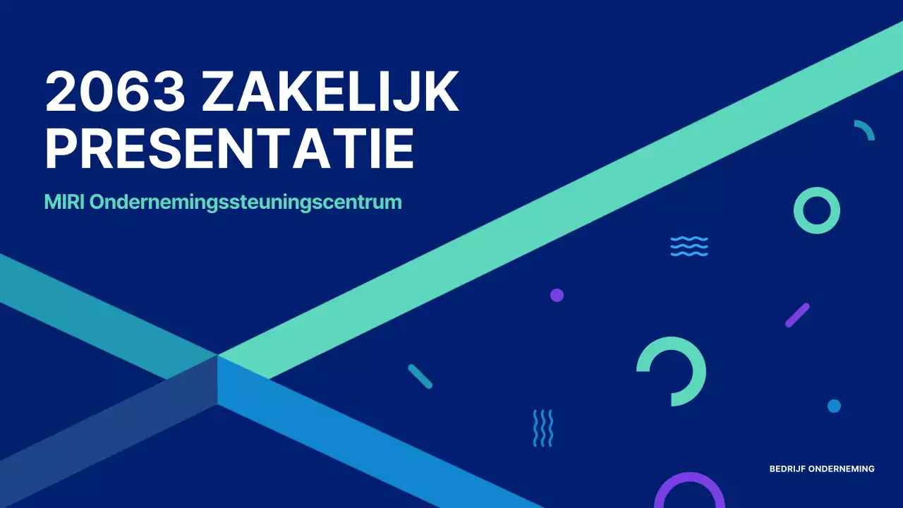 Een eenvoudig vergaderverslag met blauwe en mintkleurige prestatieaandelen