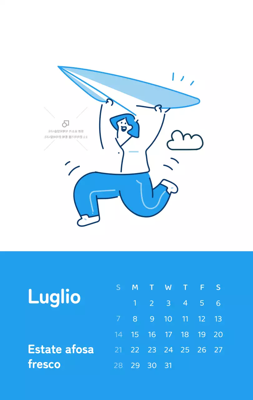 Un calendario con illustrazioni colorate ed emozionali