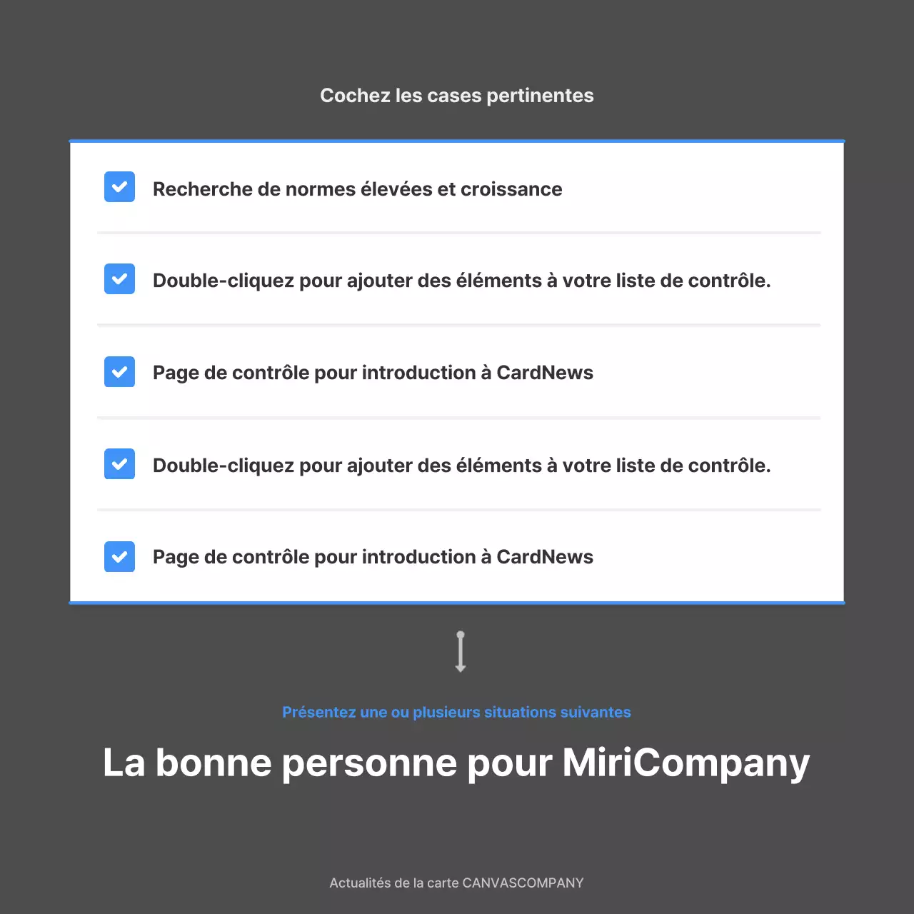 Une simple annonce d'emploi d'entreprise en bleu et gris