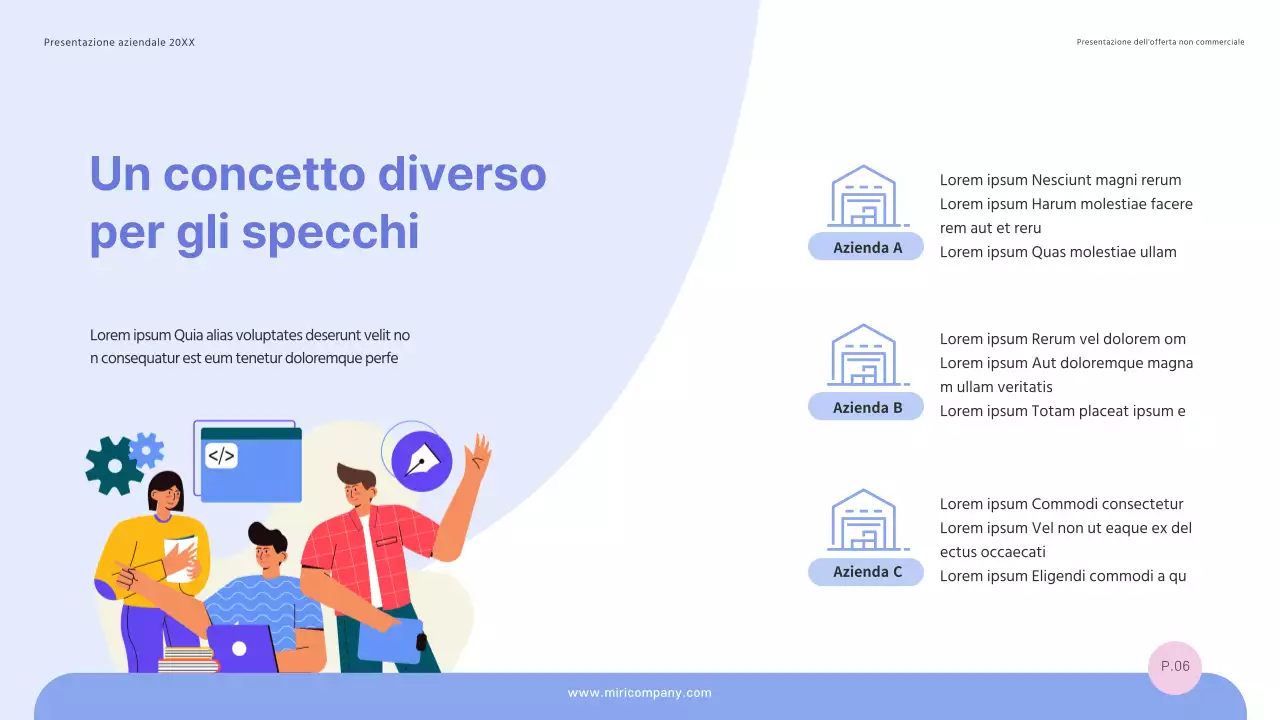 Una proposta di offerta semplice e di successo in blu