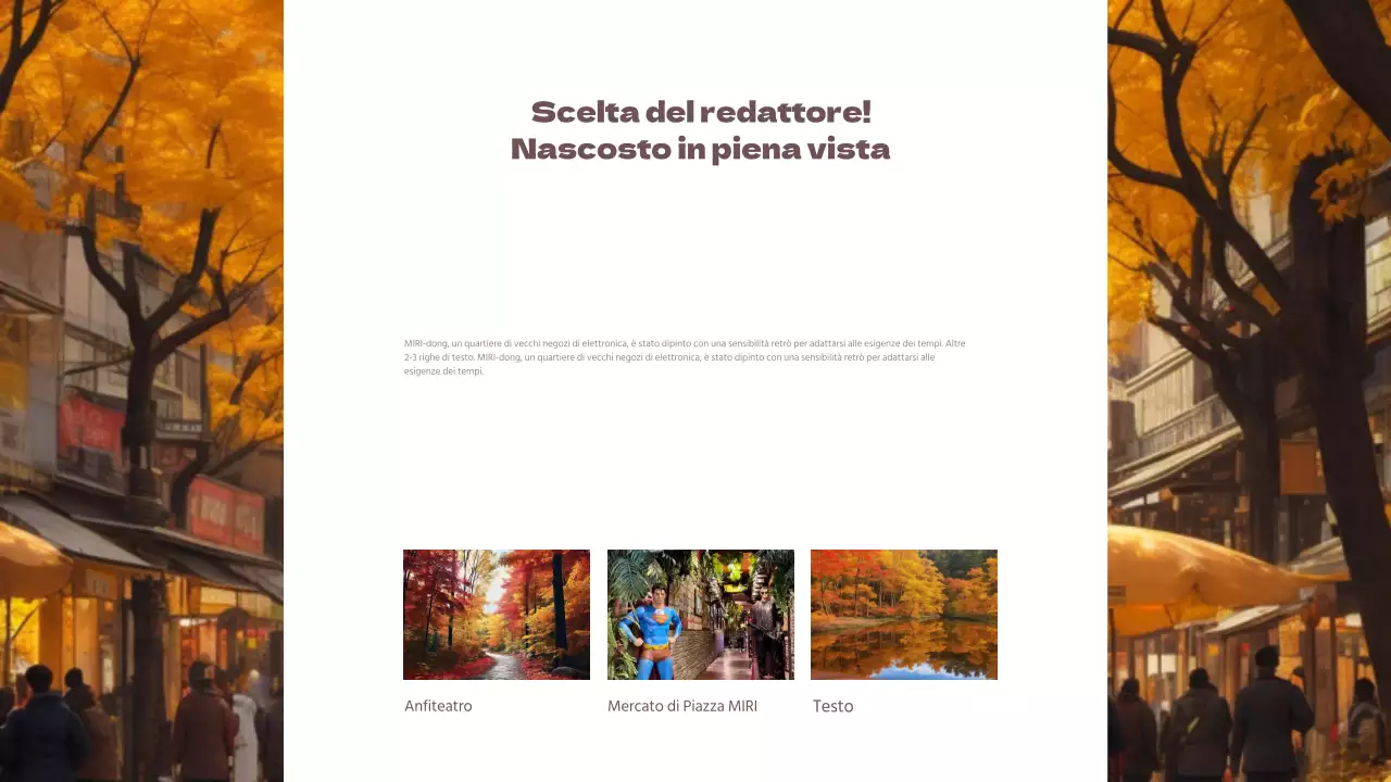 Promuovere una semplice newsletter turistica locale con accenti arancioni
