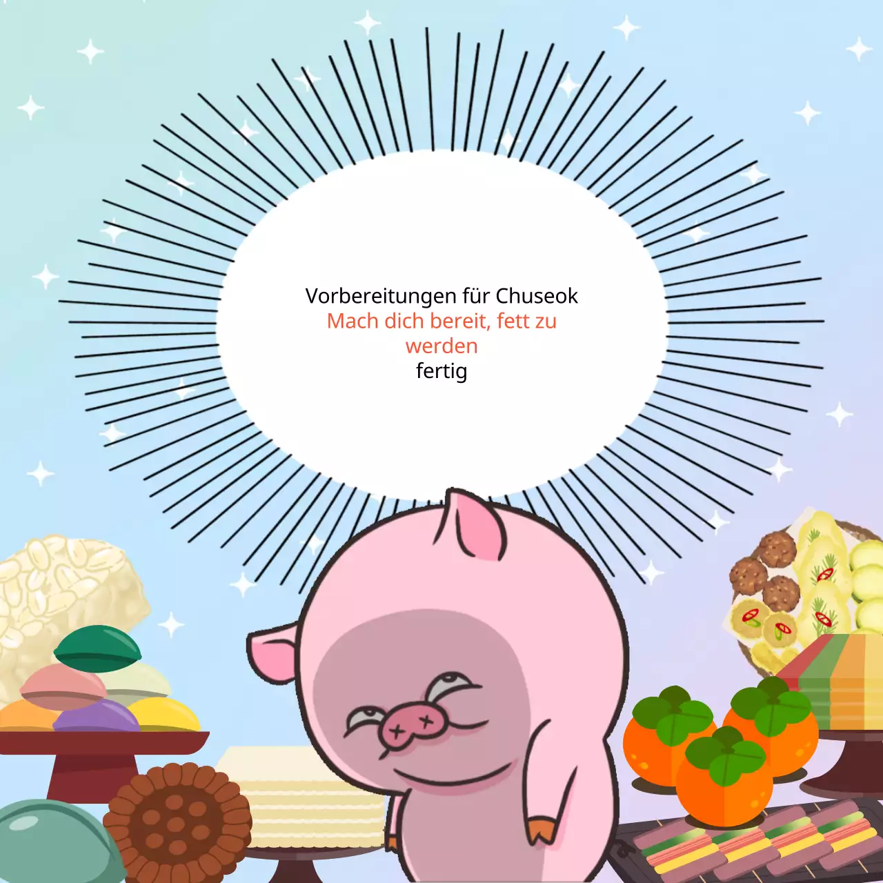 Hübsches mint- und lilafarbenes B-grade Chuseok-Festessen @cutefoods