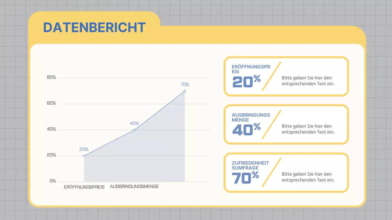 Modernes Marketing Sitzungsprotokoll in hellblau und gelb
