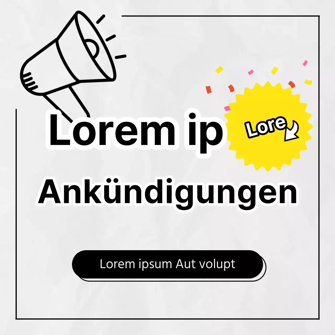 Einfache Ankündigung eines schwarzen Clubtreffens