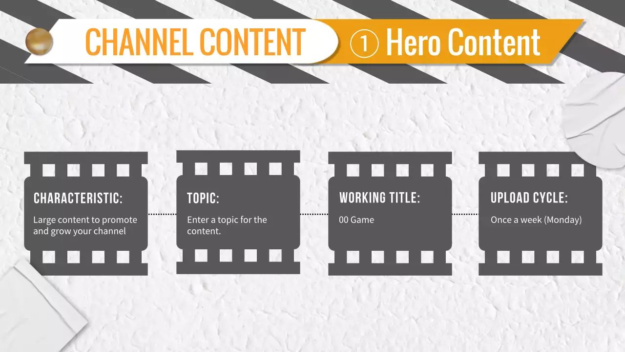 Grey and yellow trendy Video Content Planning Pitch