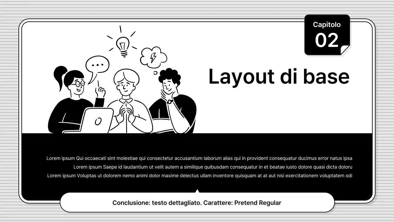 Bianco e nero, facile da modificare, stile illustrazione aziendale di base