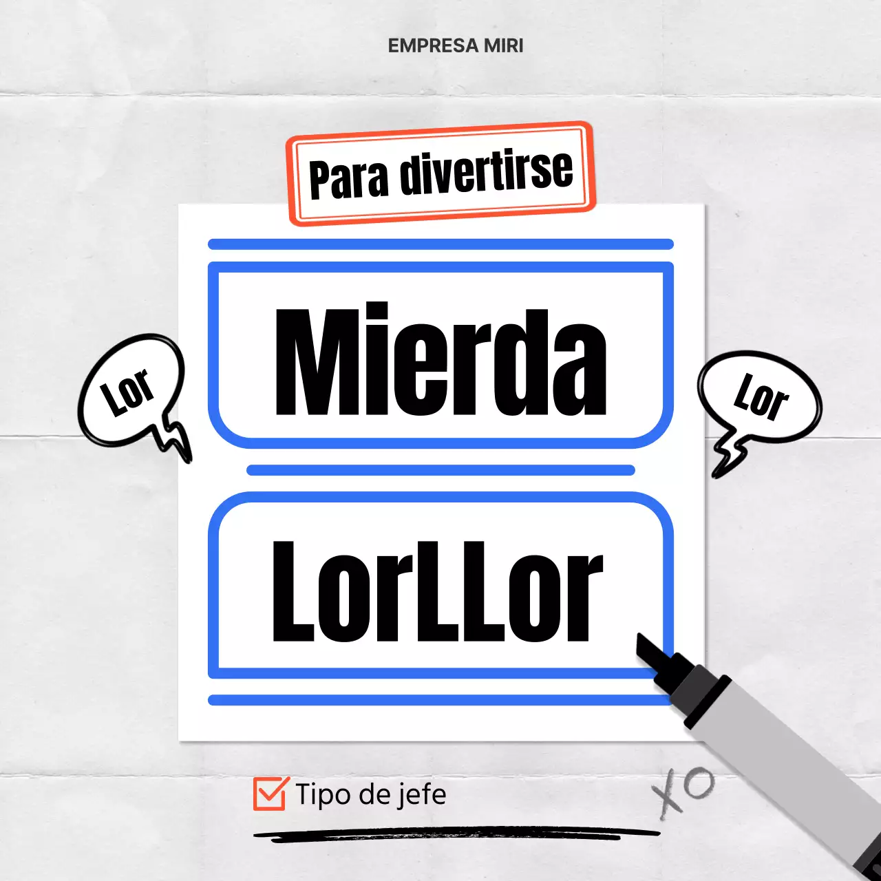 Una simple prueba de diagnóstico en blanco y azul