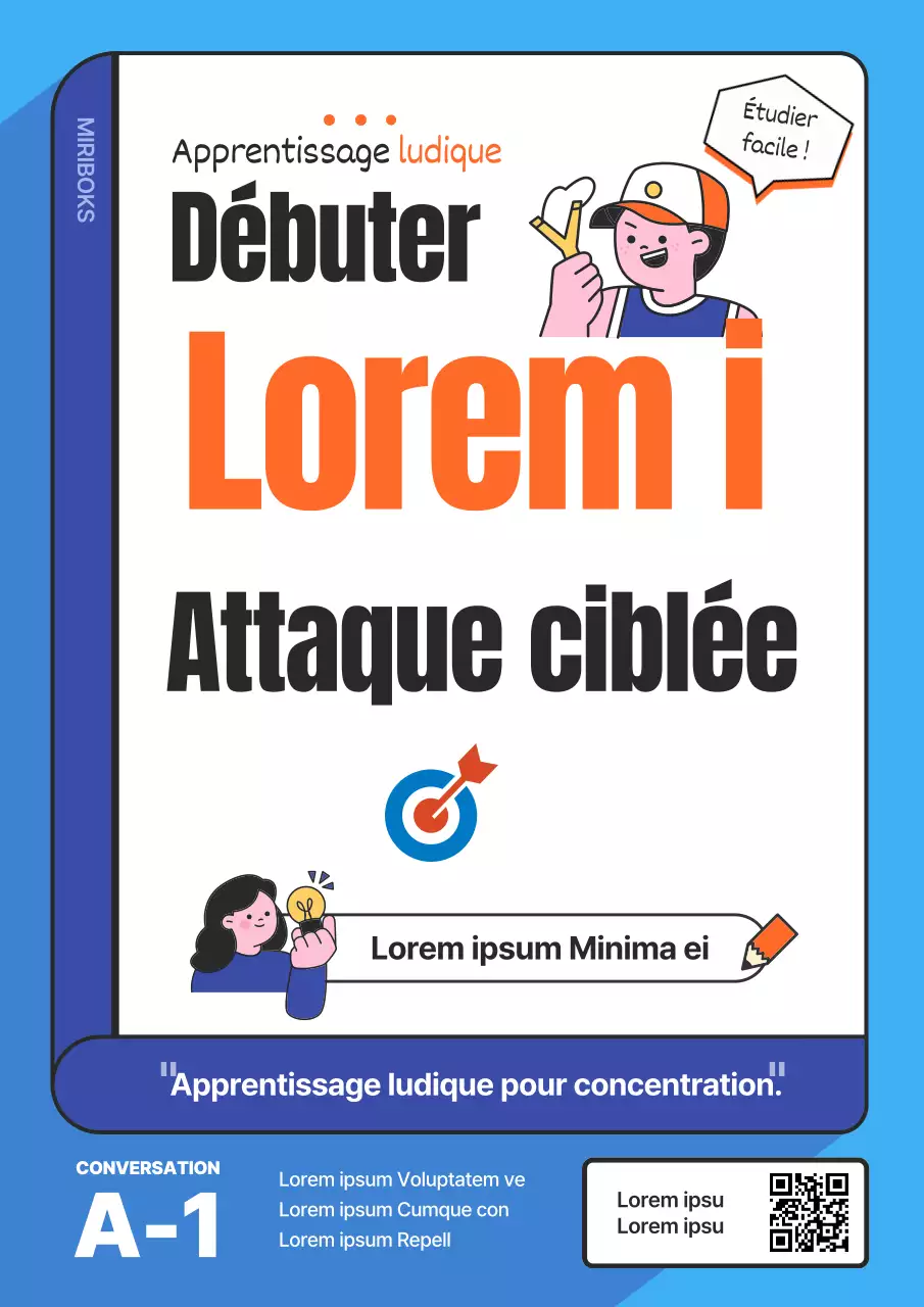 Couverture bleue et orange d'un livre de conversation d'anglais de base pour le collège.