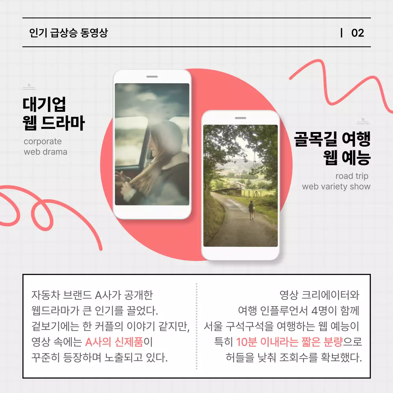 핑크색의 키치한 마케팅 뉴스 안내서