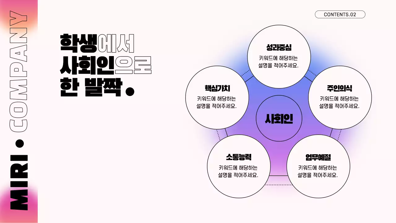 핑크의 모던한 회사 신입사원 세미나 교육자료