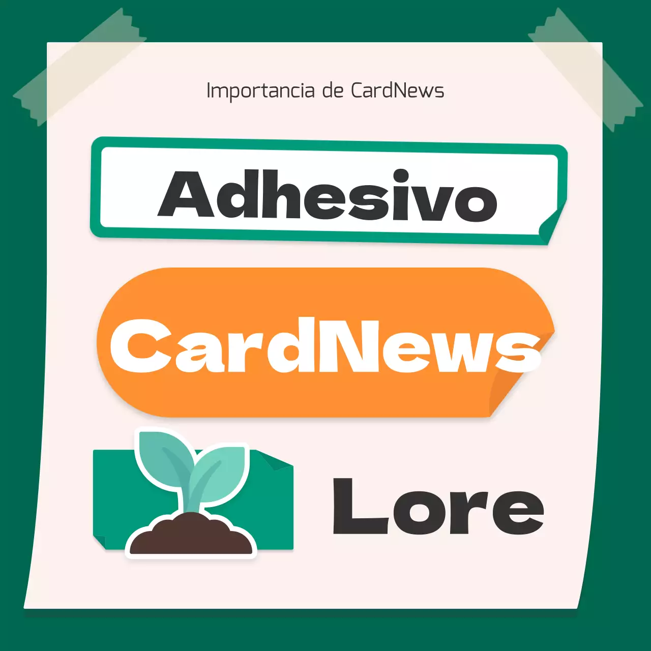 Un bonito concepto de pegatina naranja y verde para el medio ambiente CardNews