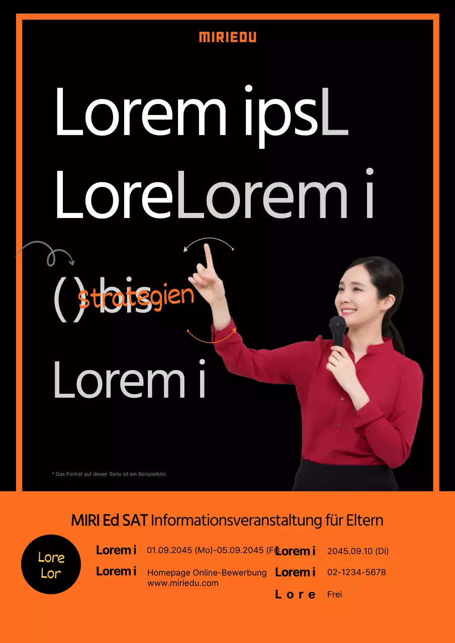 Black Orange Simple SATs Elterninformationsveranstaltung Rekrutierungsveranstaltung