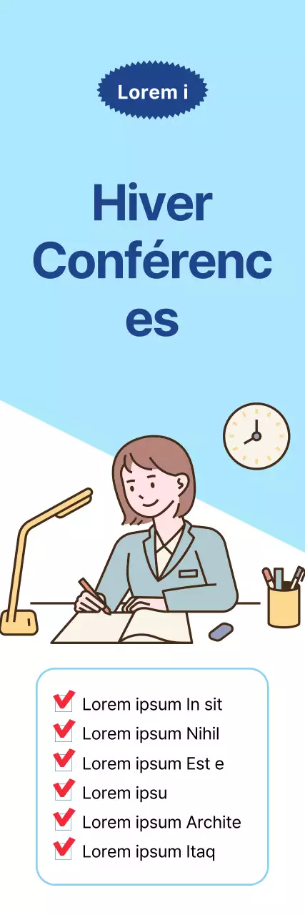 Promouvoir des offres spéciales sur un fond bleu clair et blanc pour une présentation claire.