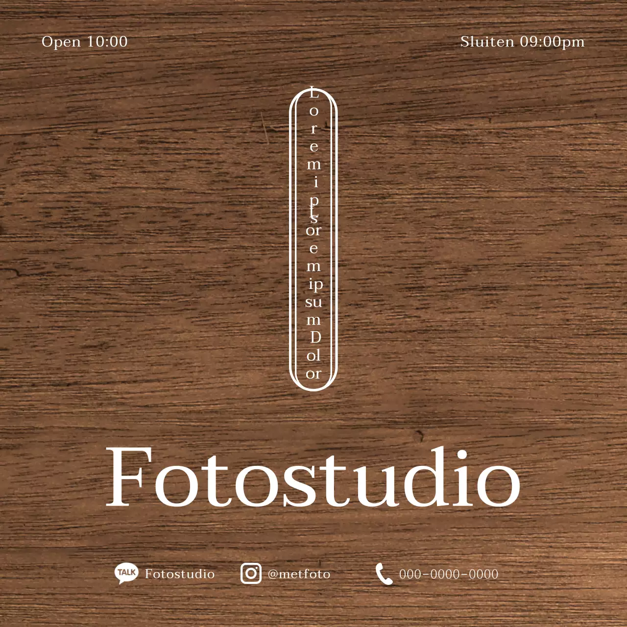 Emotioneel fotostudio-ontwerp met witte, afgeronde rechthoekige lijnen