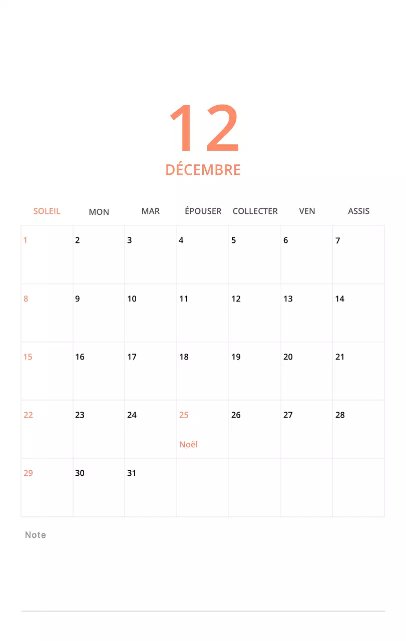 Calendrier de bureau illustré vert sur le thème de la famille