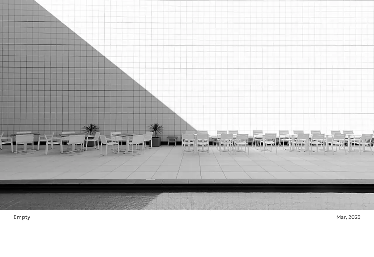 すっきりとした都会的な雰囲気のフォトカレンダー