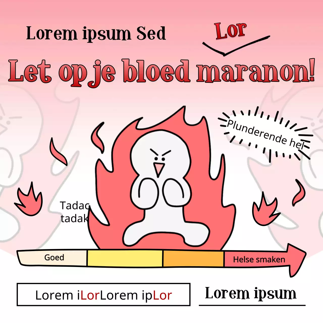 Promotie voor de lancering van Maratteokbokki, een pittig vlamtekenconcept met een rood kleurverloop.