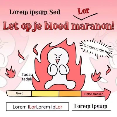 Promotie voor de lancering van Maratteokbokki, een pittig vlamtekenconcept met een rood kleurverloop.