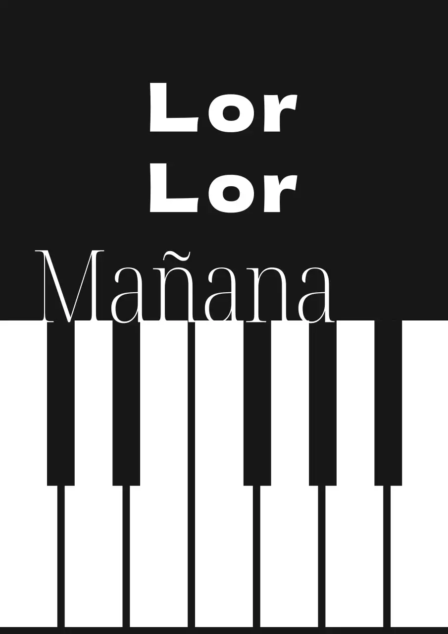 Propuesta de evento moderno con ilustración de teclas de piano