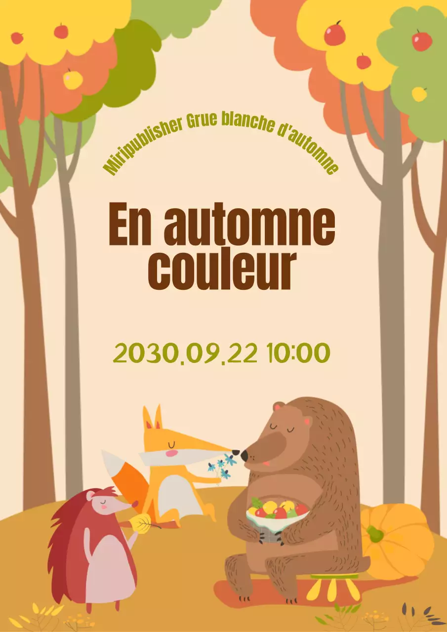 Grues cendrées d'automne brunes, illustrées