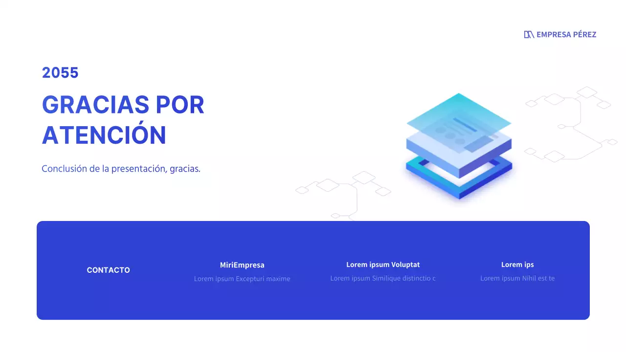 Blanco y azul para un look empresarial limpio