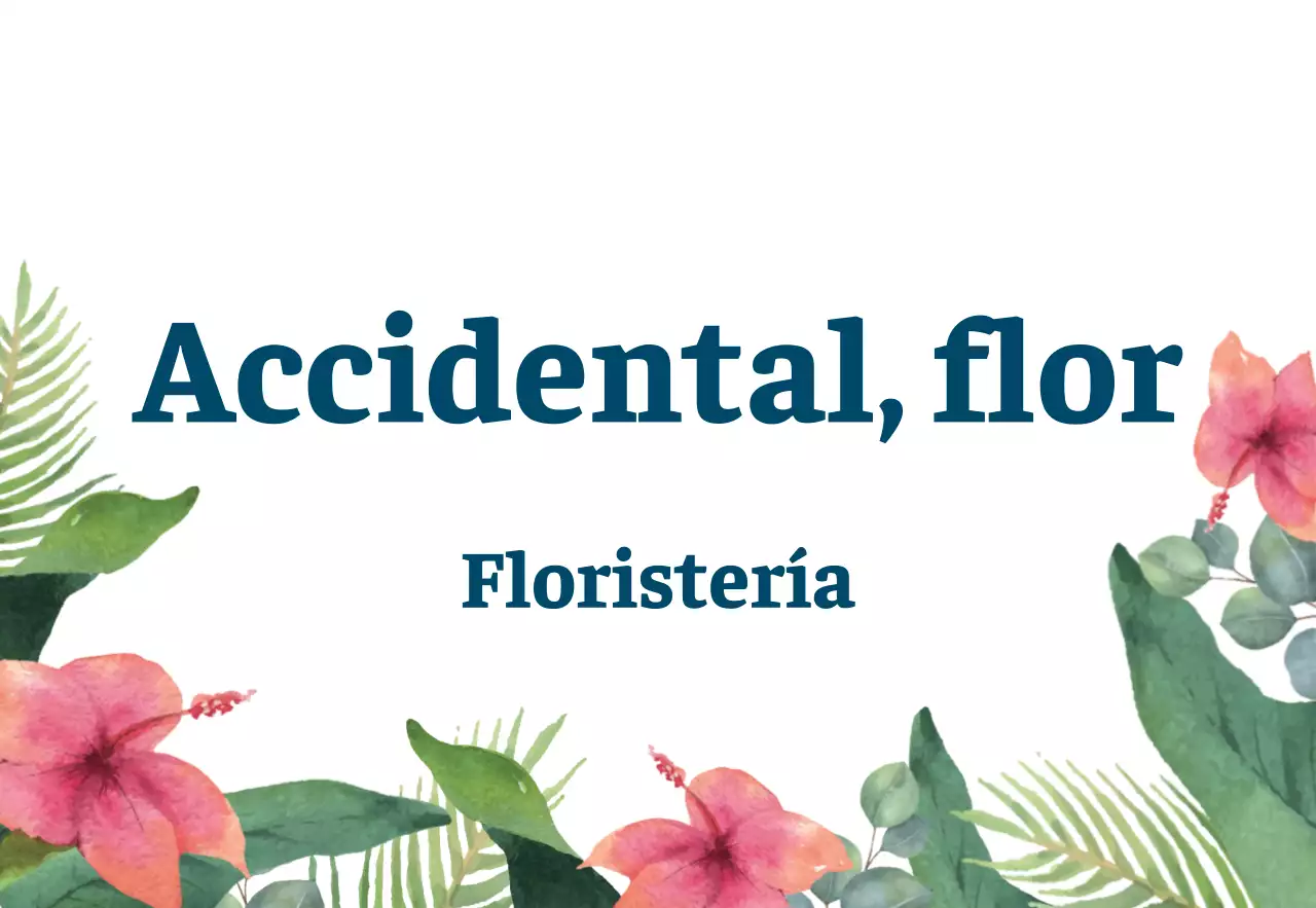 Flores accidentales en colores apagados Un sencillo rótulo de tienda con texto de floristería e ilustraciones florales.