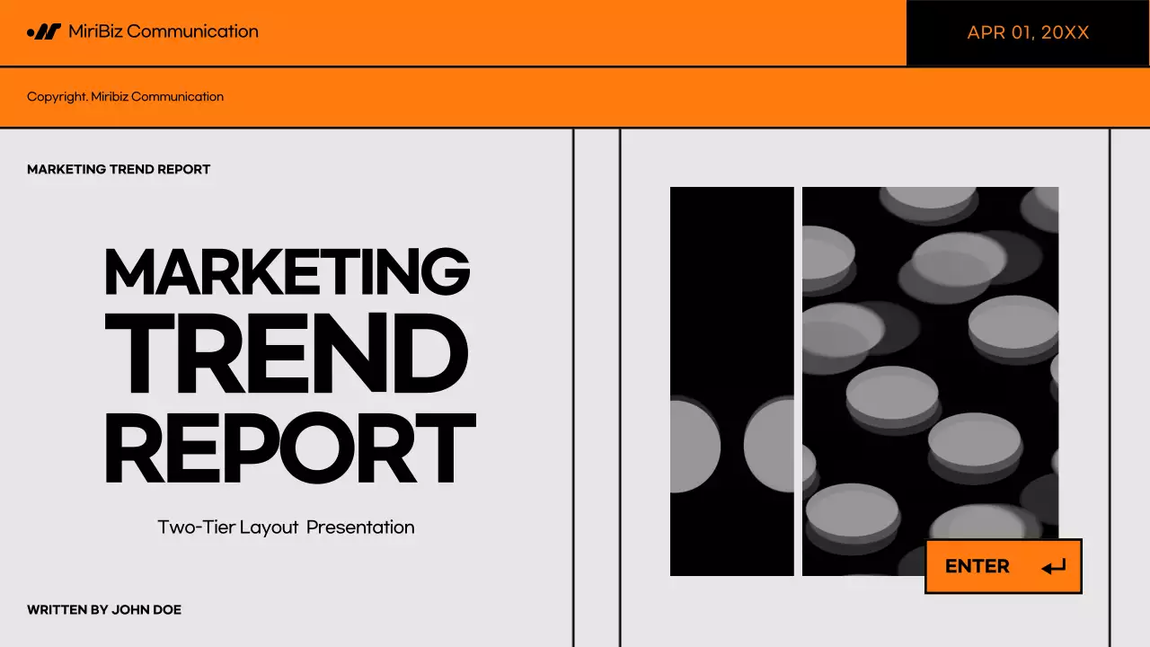 오렌지 모던 마케팅 보고서 프레젠테이션