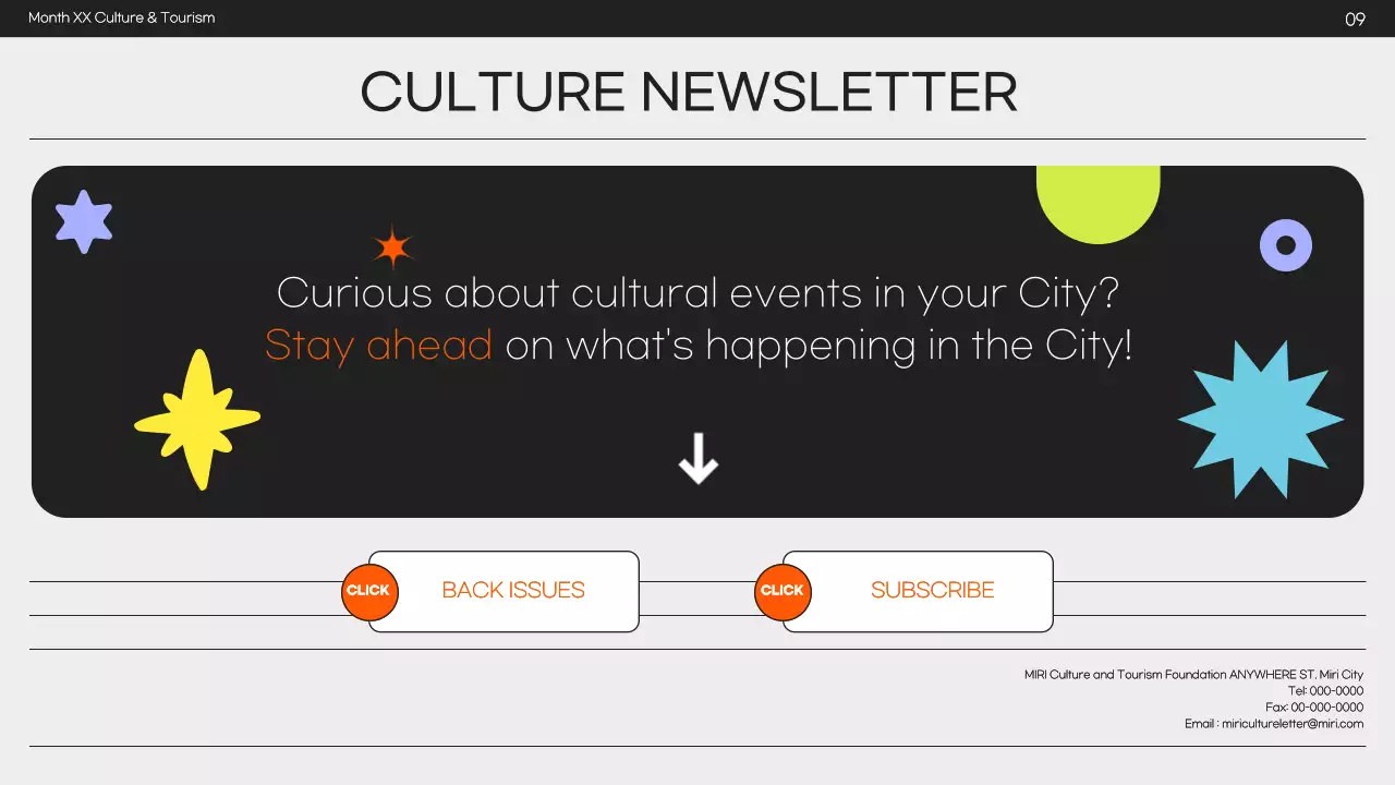 오렌지 모던 컬처 뉴스레터 프리젠테이션