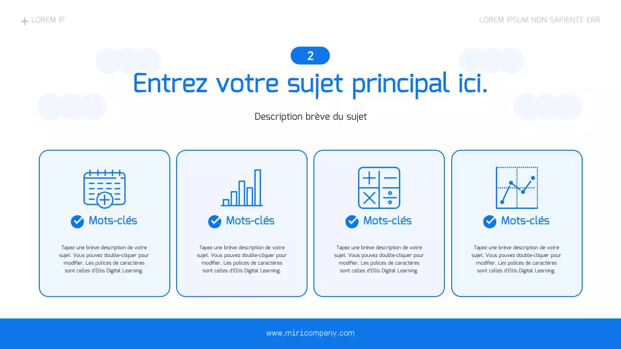 Un plan d'affaires simple en bleu clair et bleu